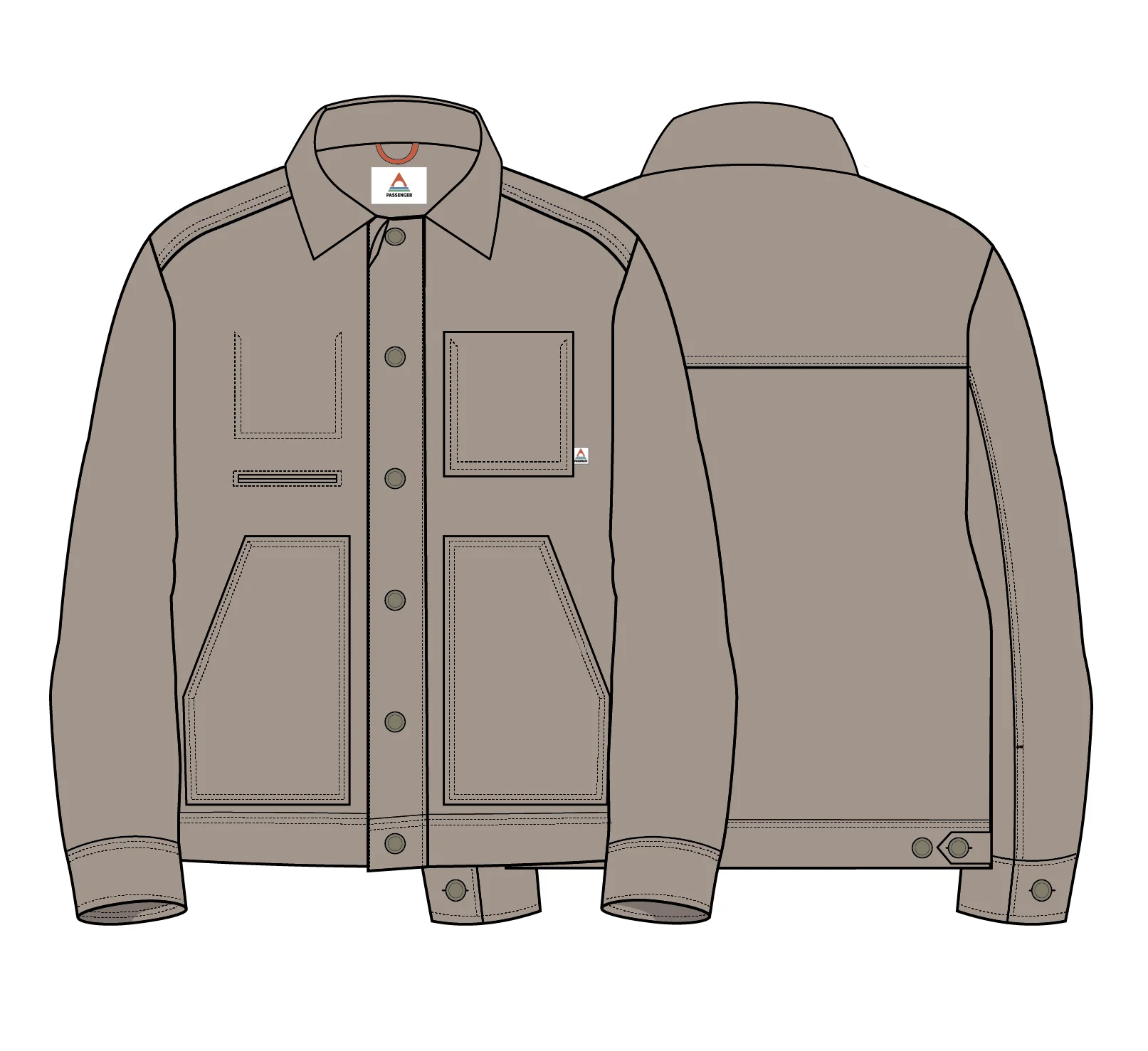 Vantage Cotton Canvas Jacket - Simply Taupe - Image 13