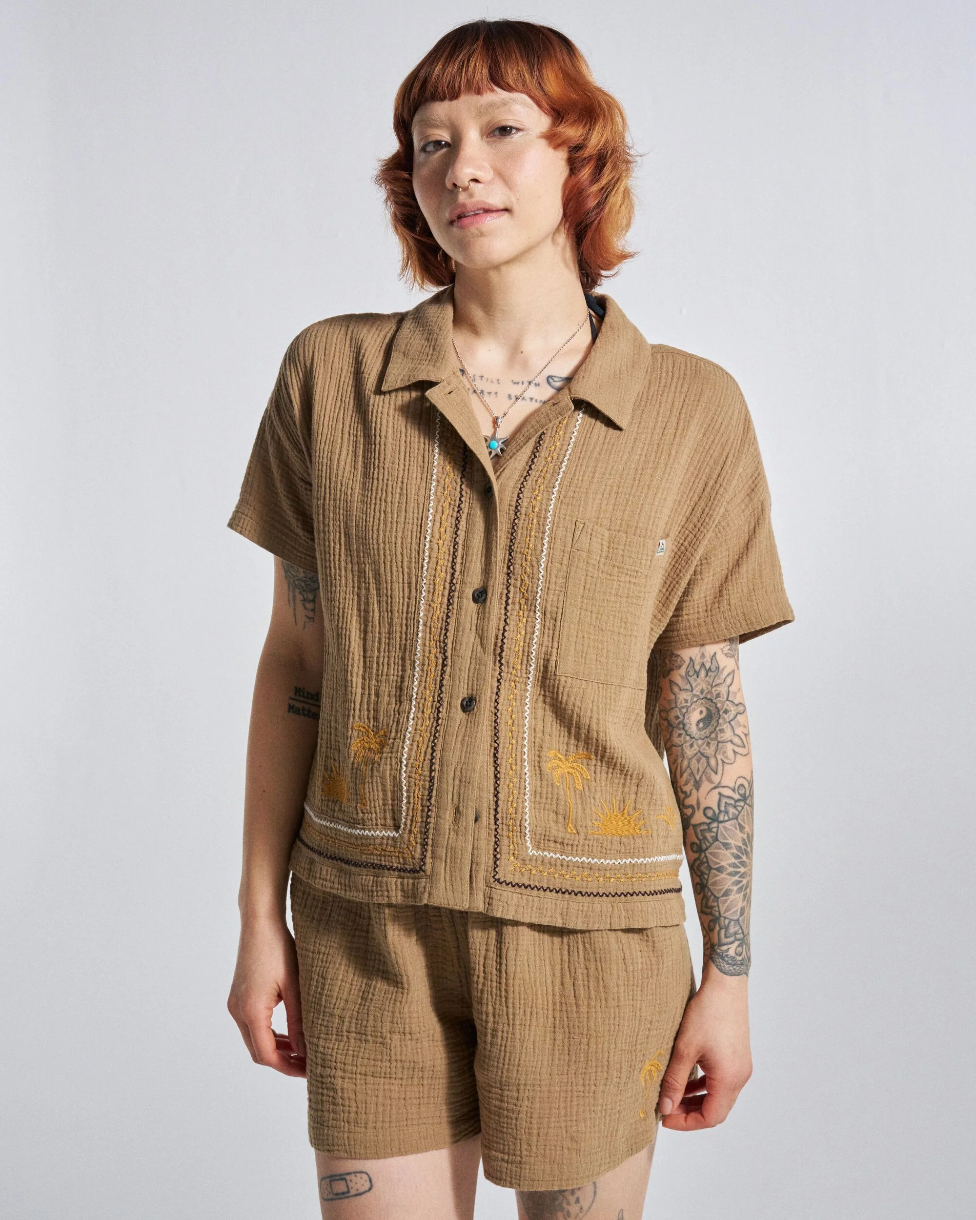 Waveney Cotton Short - Caramel Brown - Image 3