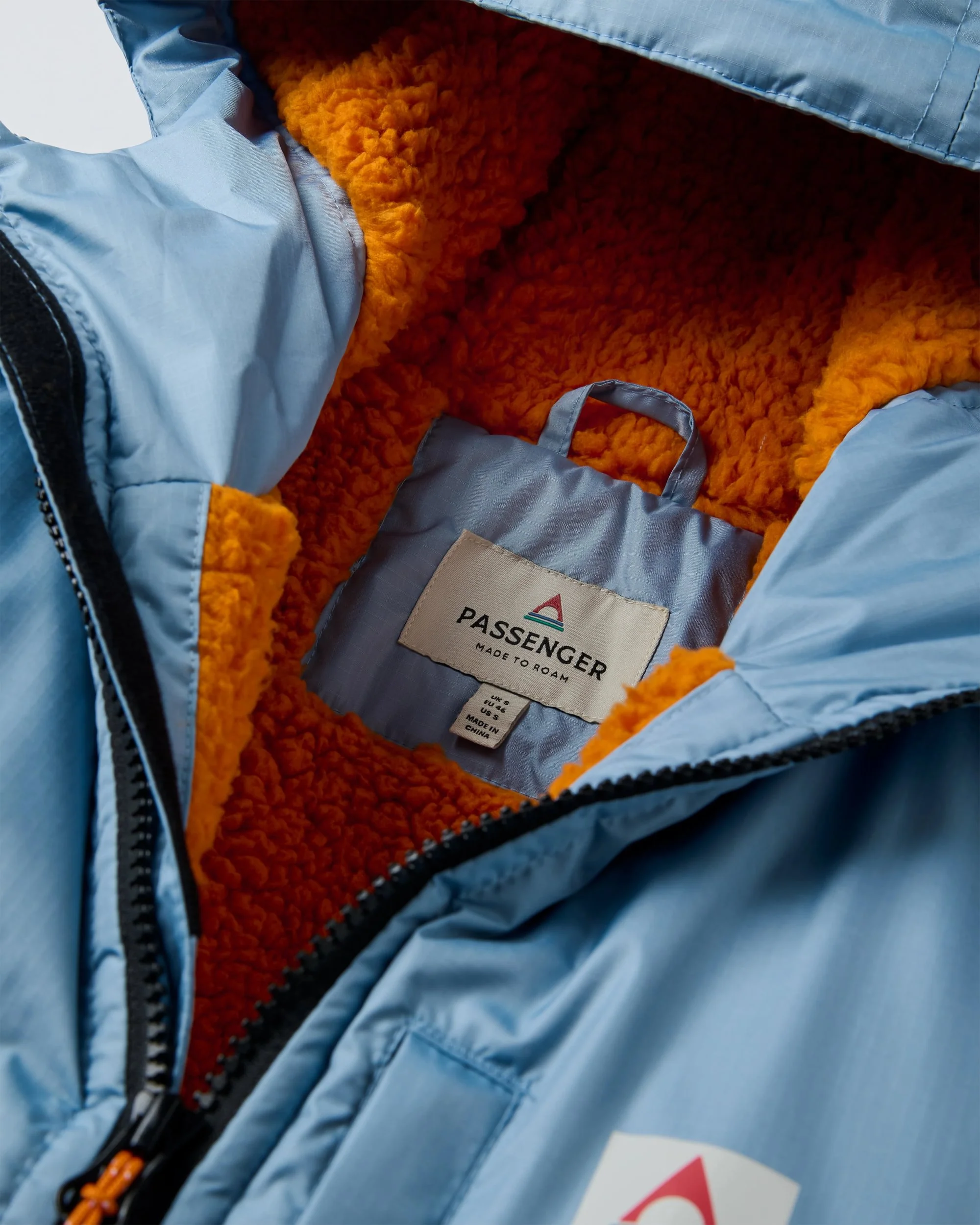 Waves Sherpa Lined Changing Robe - Faded Denim/Storm Grey - Image 2