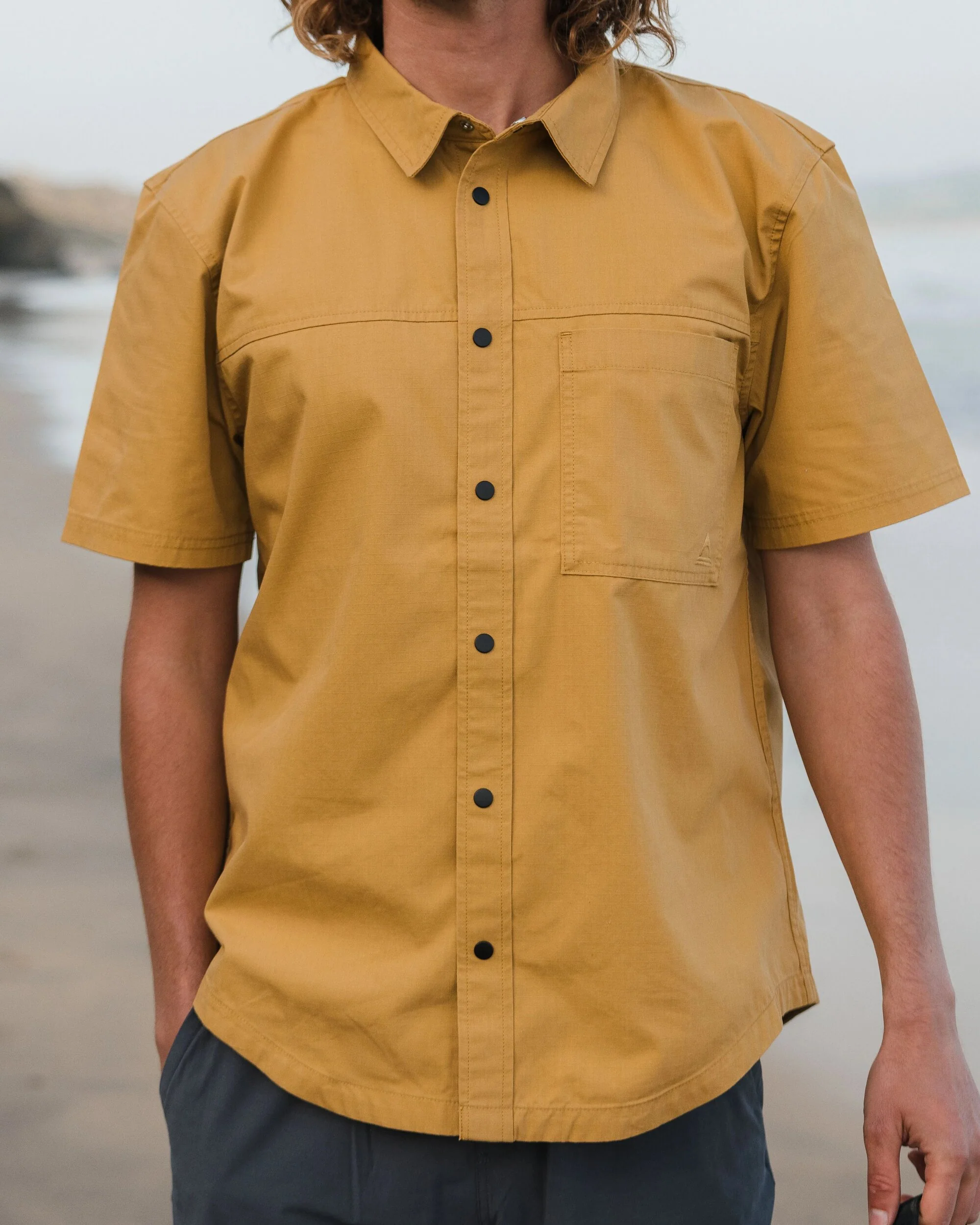 Way Ripstop Short Sleeve Shirt - Mustard Gold - Image 4