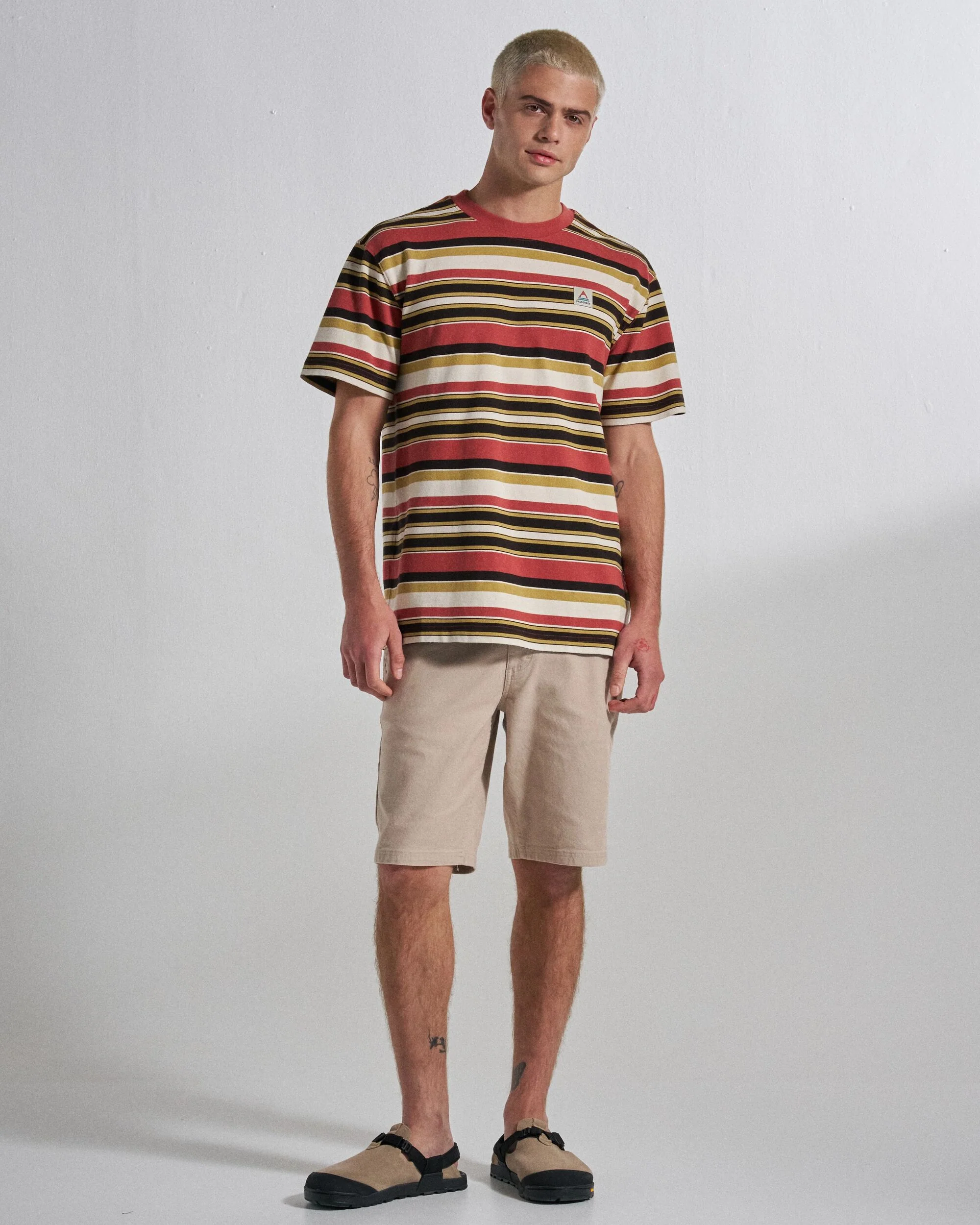 Wild Pine Stripe T-Shirt - Redwood Multi Stripe - Image 3