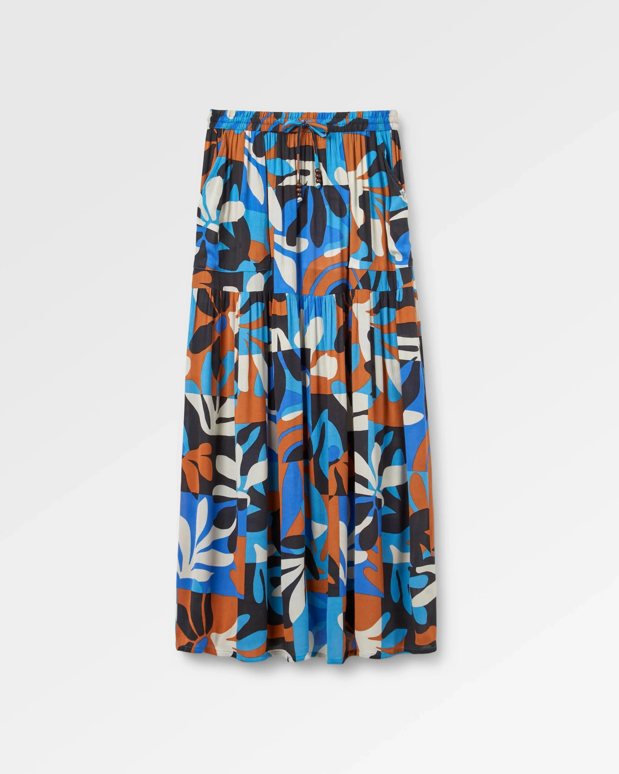 Zephyr Woven Maxi Skirt - Mountain Foliage Blue - Image 2