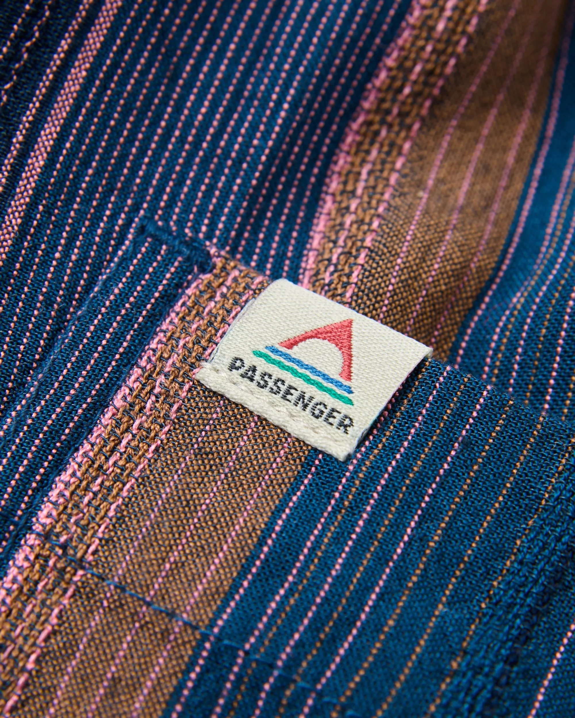 Zephyr Woven Maxi Skirt - Dark Denim Multi Stripe - Image 3
