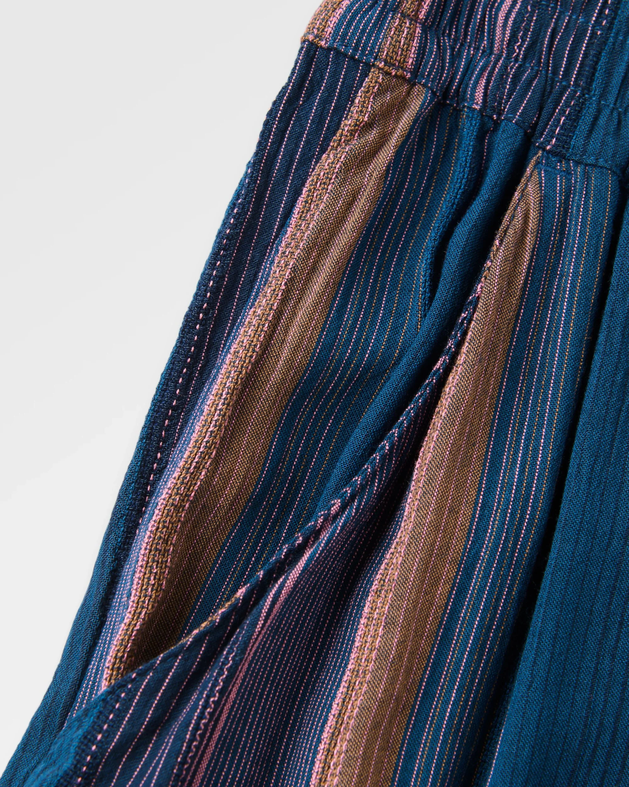 Zephyr Woven Maxi Skirt - Dark Denim Multi Stripe - Image 5
